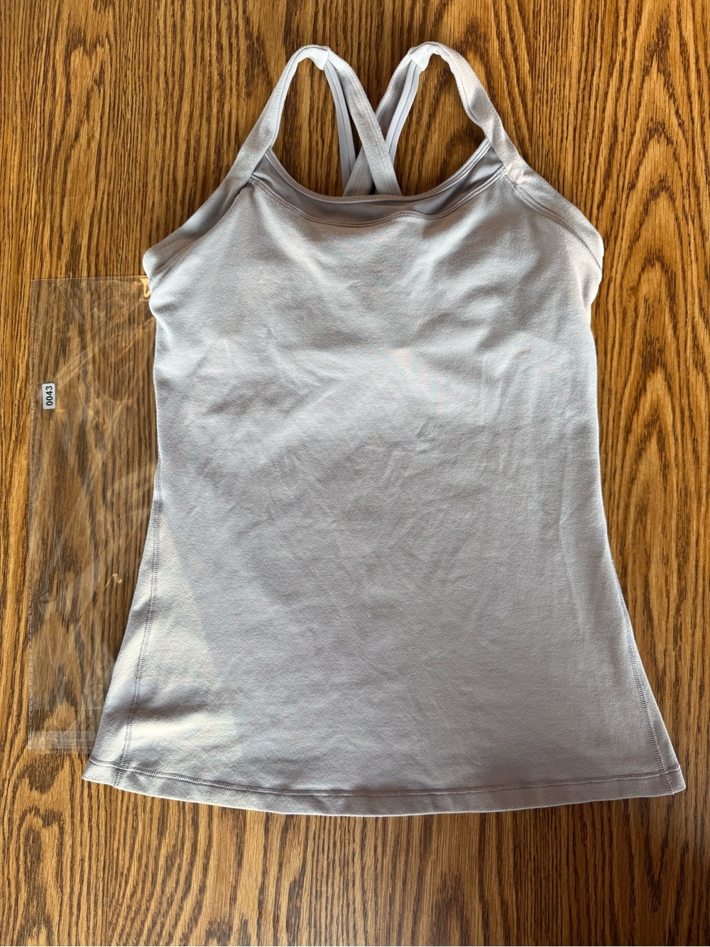 lululemon athletica Pale Gray Cross-Back Camisole
